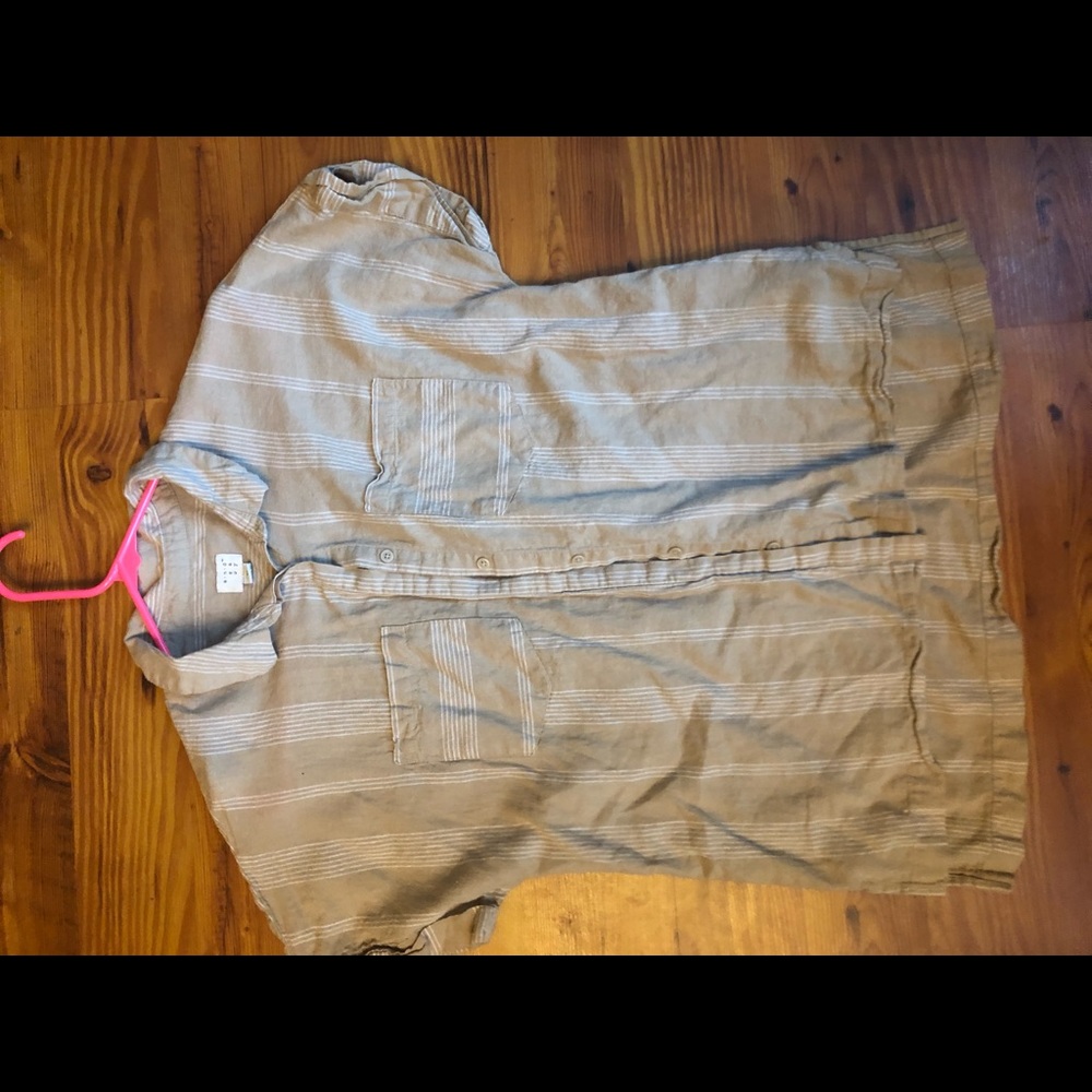 A New Day, linen button up shirt